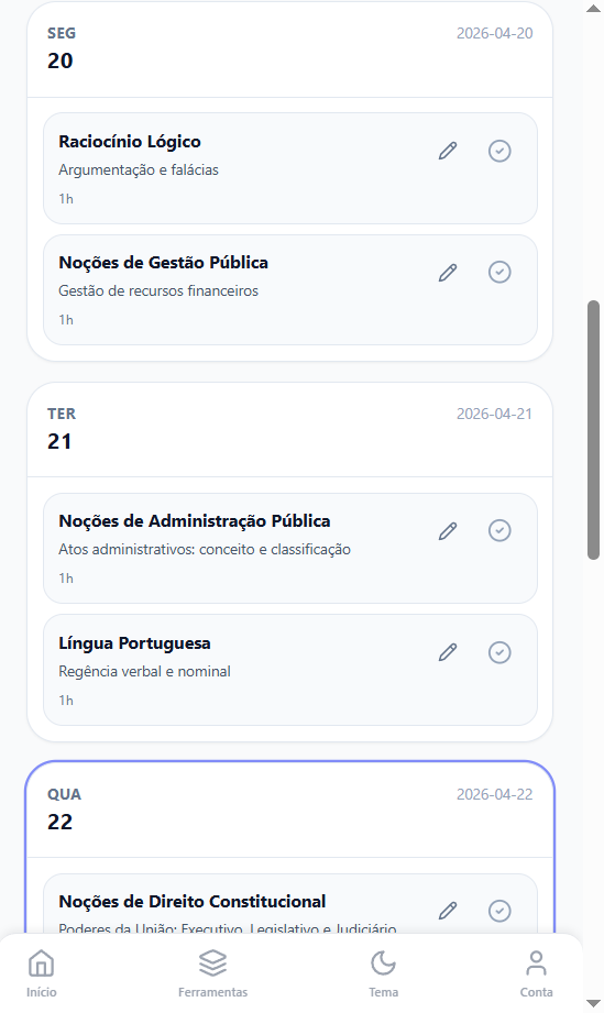 Cronograma de Estudos