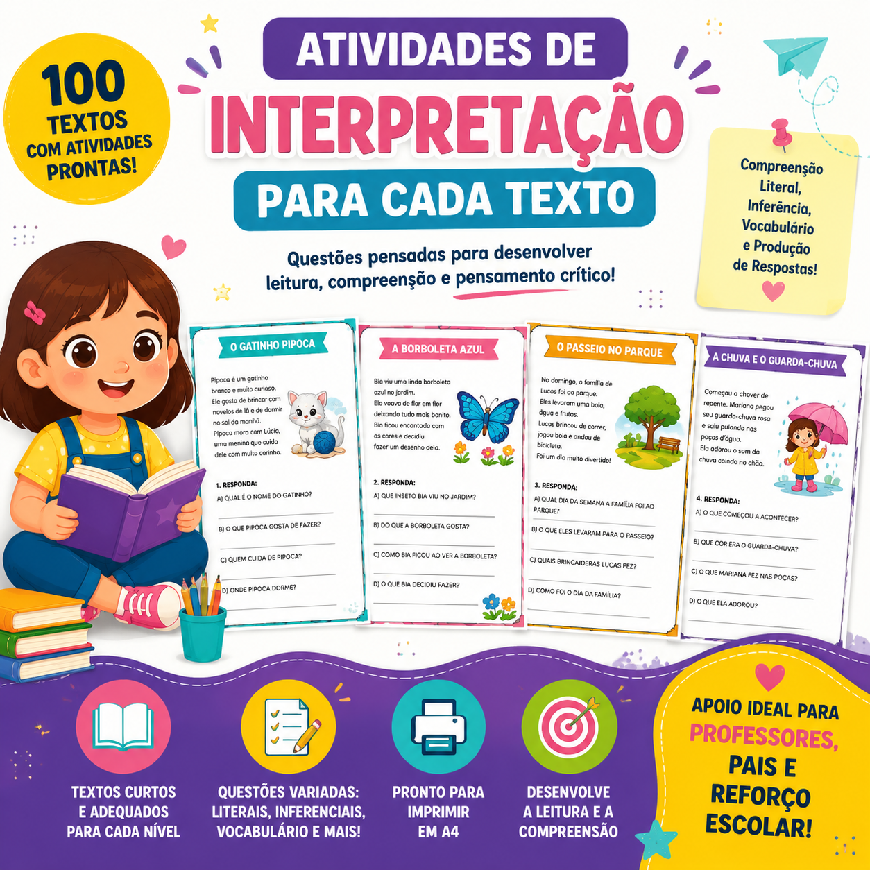Textos de Interpretação Infantil Destaque
